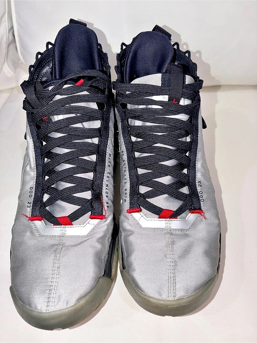 Nike Air Jordan 1 High-Top Sneakers Gray Black US 10.5